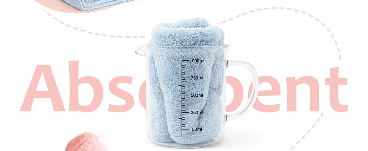 Hicober Quick Dry Microfiber Hair Wrap - Soft Turban Women 534