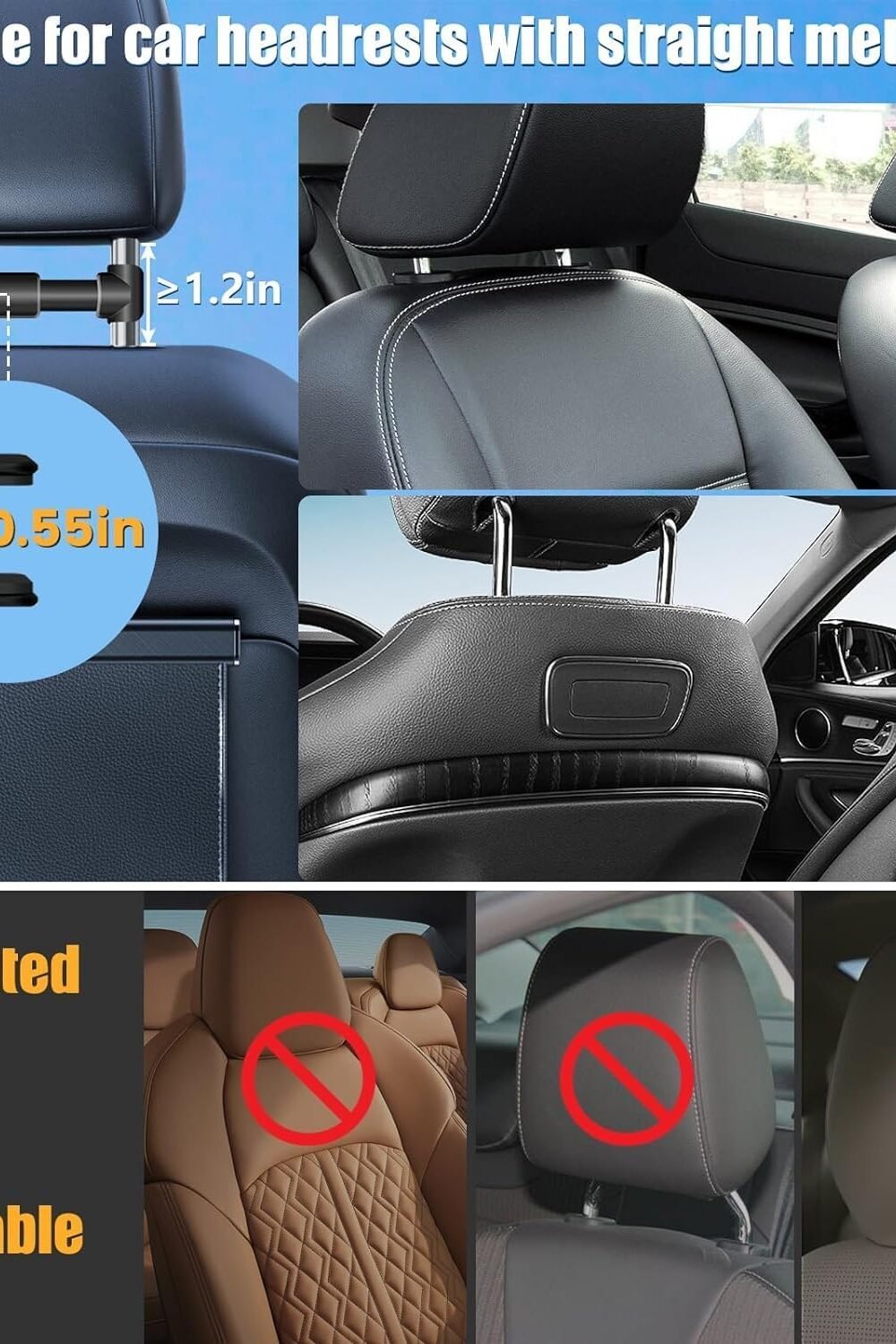 Djustable Car Tablet Holder Ipad Phones - Image 4