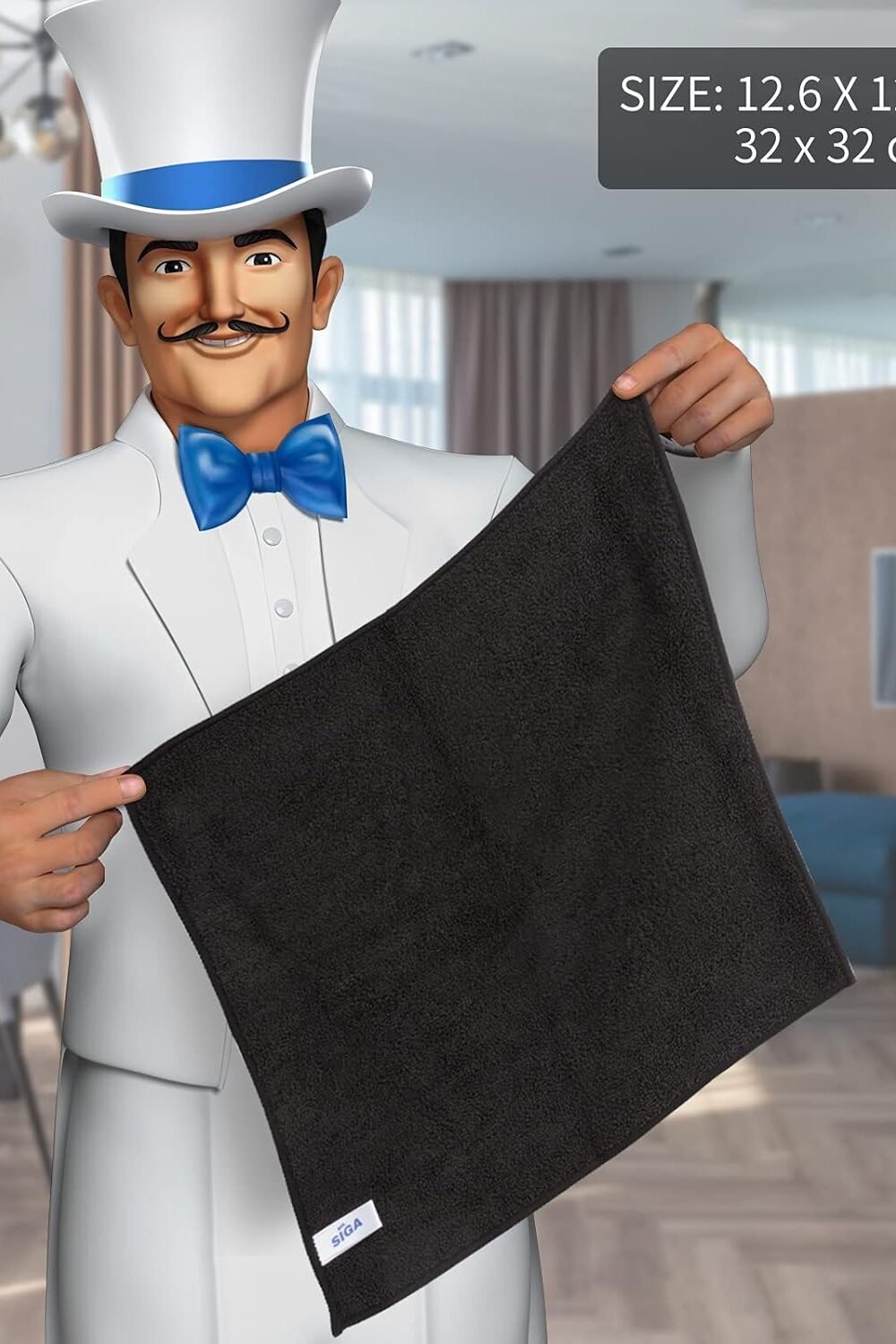 Mr.sig Ll-Purpose Microfiber Cleang Cloth - Streak Free - Image 3