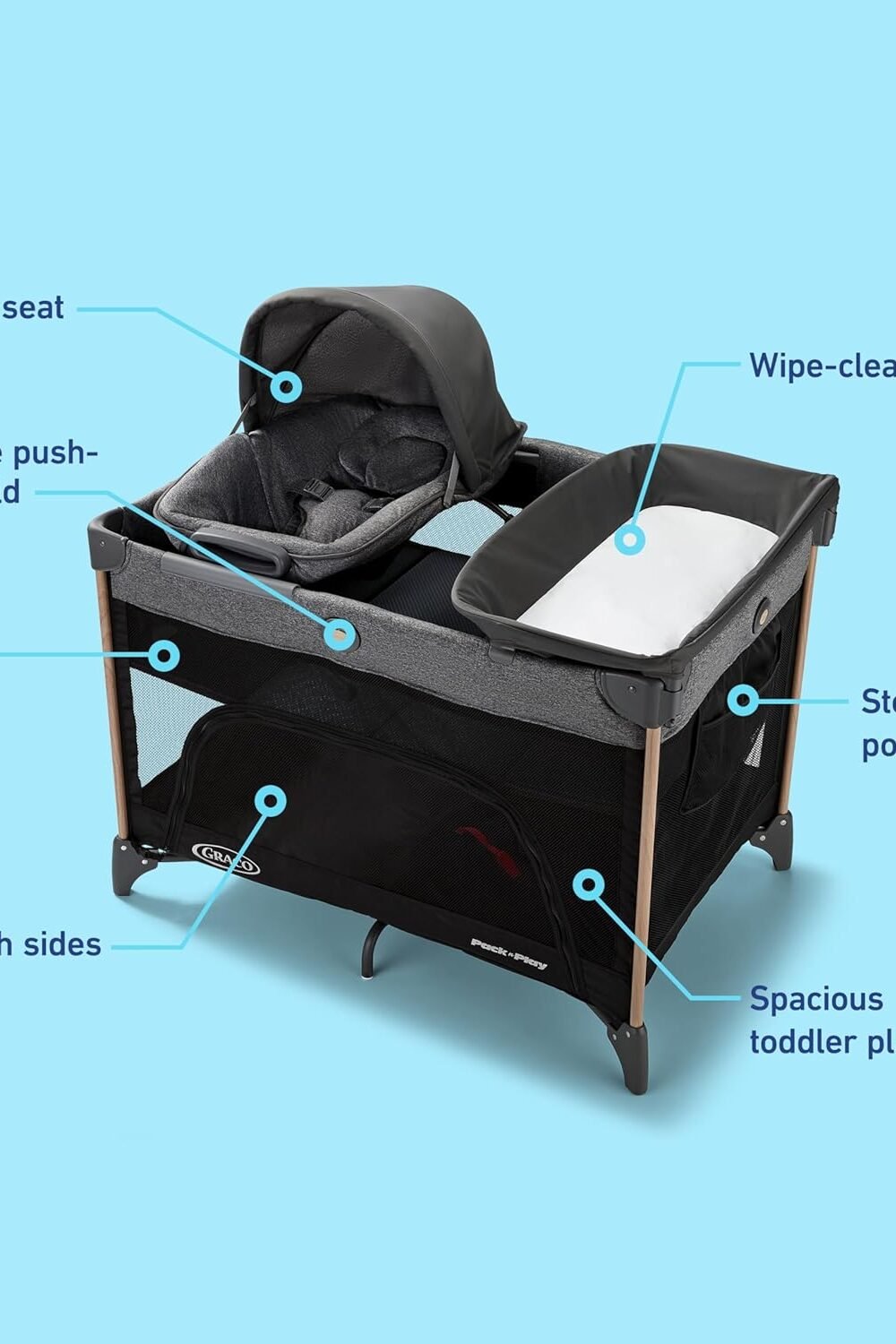 Graco Pack 'N Play Baby Playard With Infant Seat - Image 6