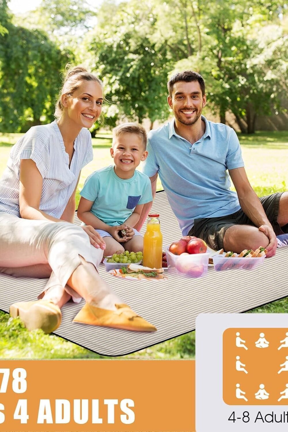 Extra Large Waterproof Picnic Blanket - Sand Free Foldable - Image 3