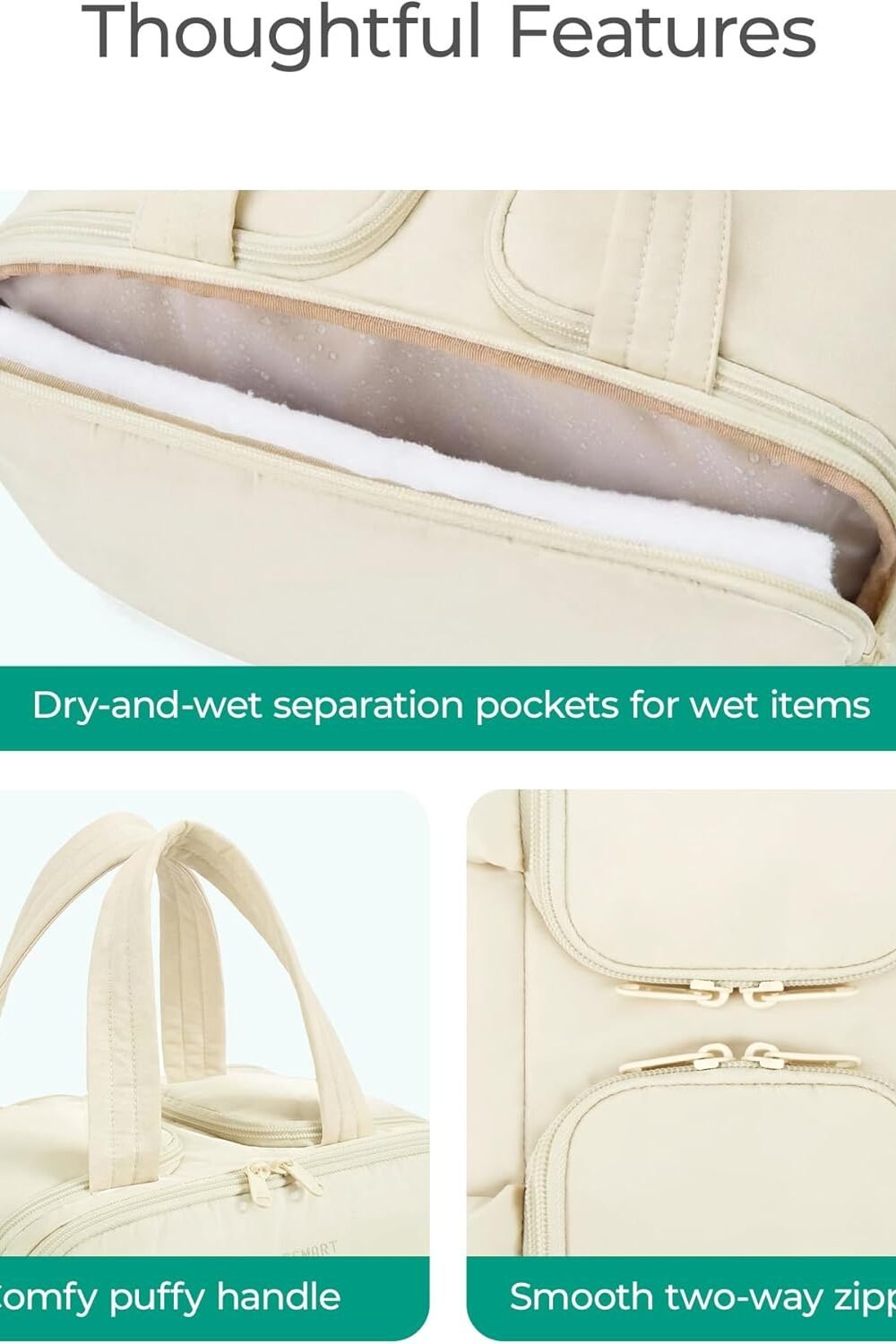 Large Lightweight Avel Iletry Bag Women - Green - Image 3