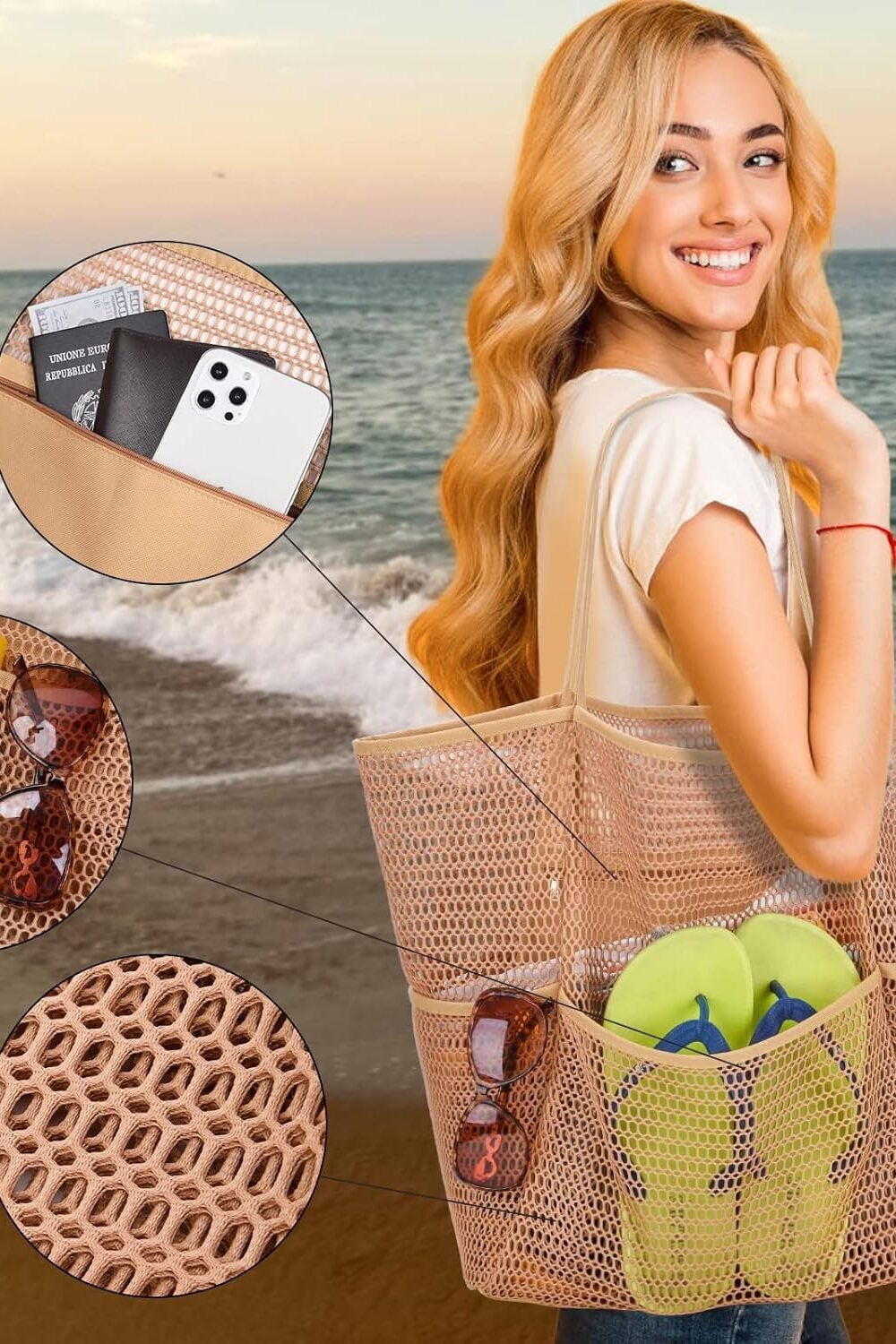 Mesh Beach Bag Women - Vacation Pool Essentials - Image 7
