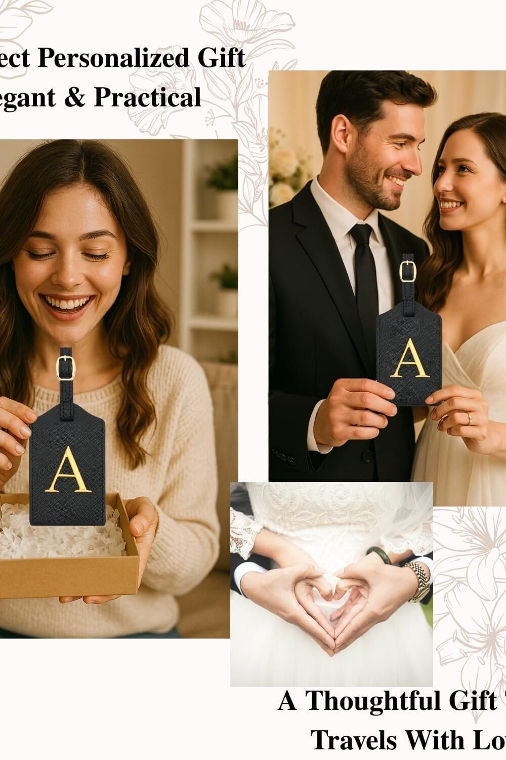 Pu Leather Luggage Tag With Privacy Cover - Image 7