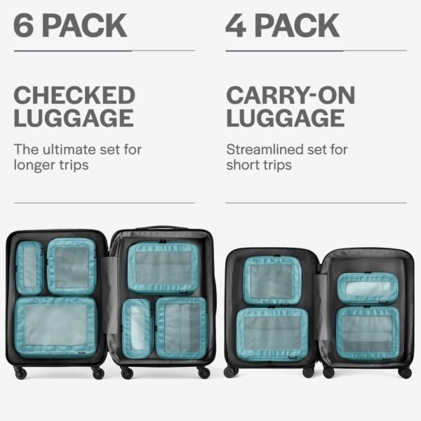 Teal Compression Packg Cubes - avel Organizer Bags 3 Teal Compression Packg Cubes - Avel Organizer Bags - Image 3