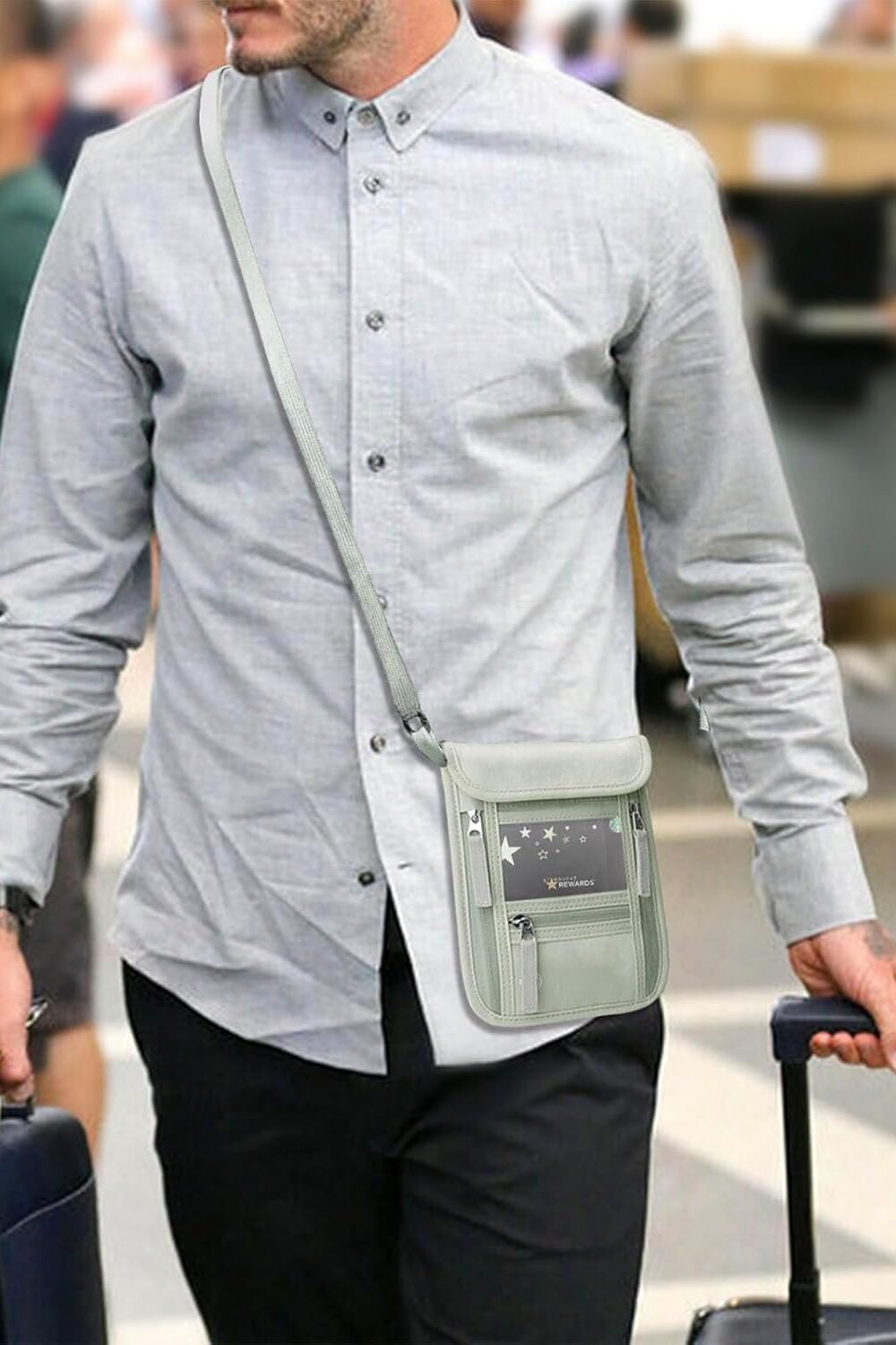 Rfid Passport Holder Neck Pouch - Slim Avel Wallet - Image 8