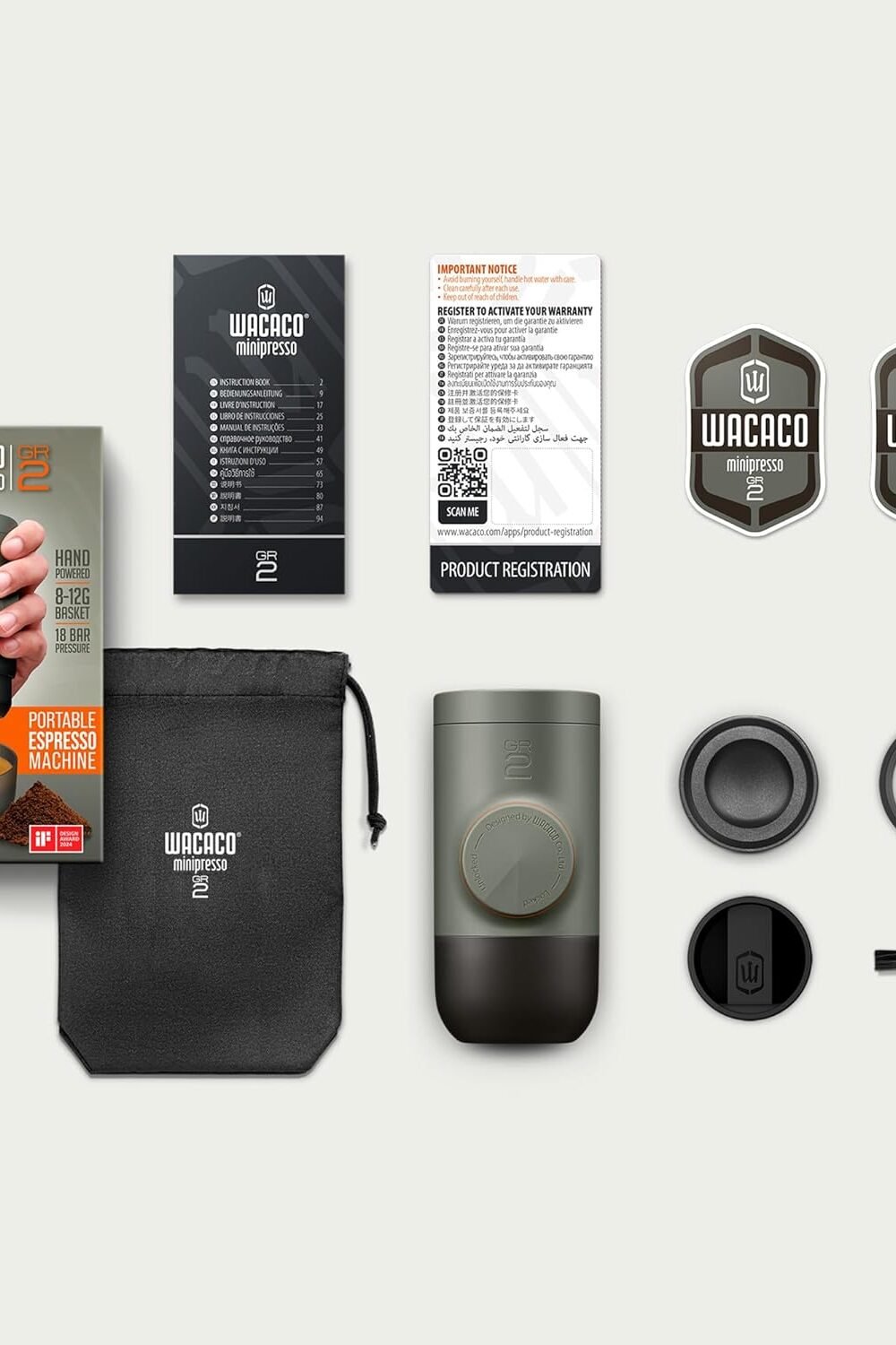 Wcco Mipresso Gr Portable Espresso Maker - Olive Grey - Image 4