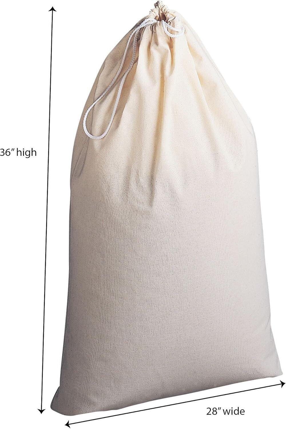 Large Cotn Laundry Bag With Drawstrg - Image 3