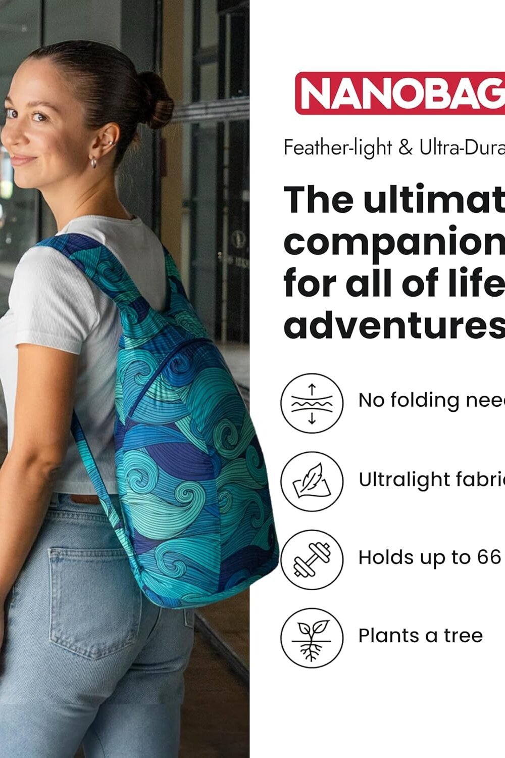 Nanobag Ultralight Foldable Daypack - Avel Backpack - Image 3