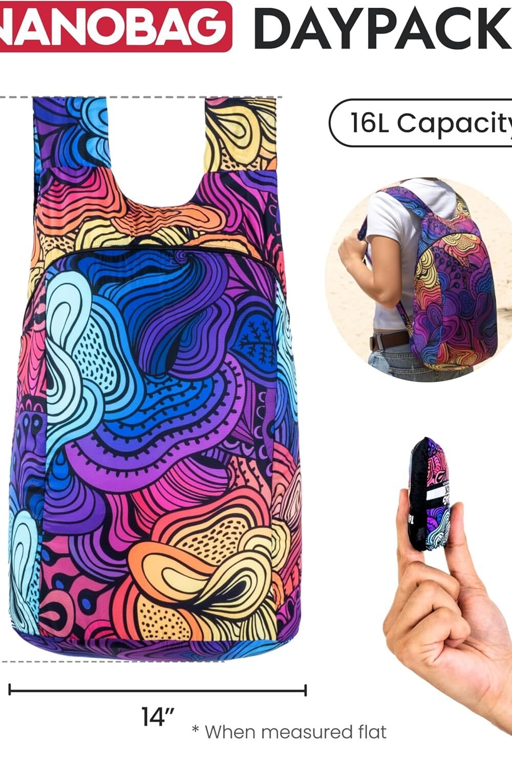 Nanobag Ultralight Foldable Daypack - Avel Backpack - Image 4