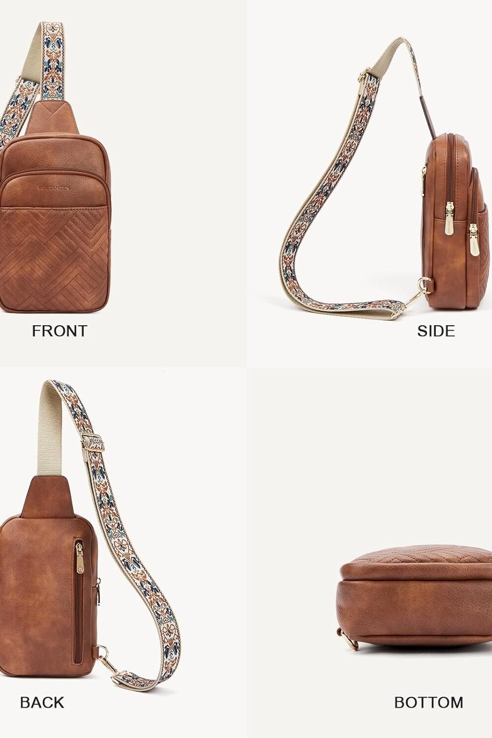 Bostnten Quilted Crossbody Bag Women - Image 7