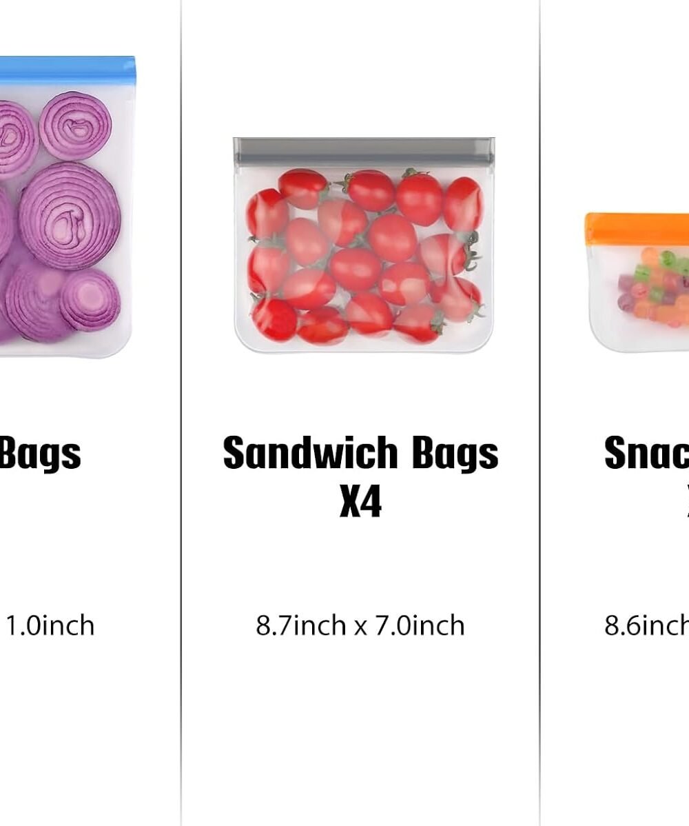 Lere Reusable Leakproof Freezer Bags - Pack - Image 3