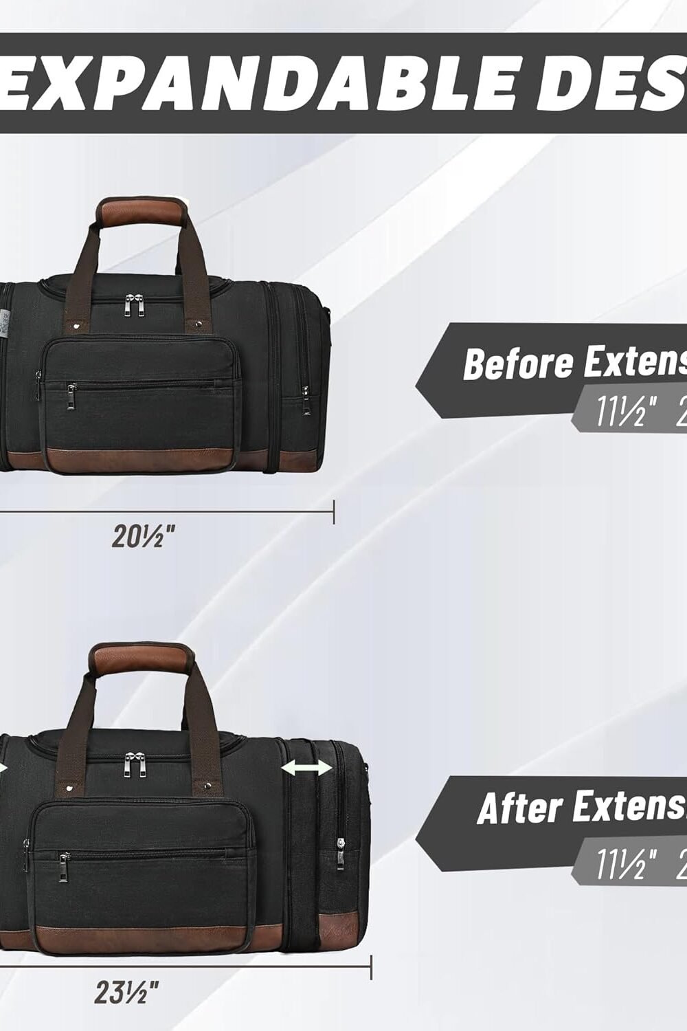 Expandable Canvas Duffle Bag avel 4 Expandable Canvas Duffle Bag Avel - Image 4