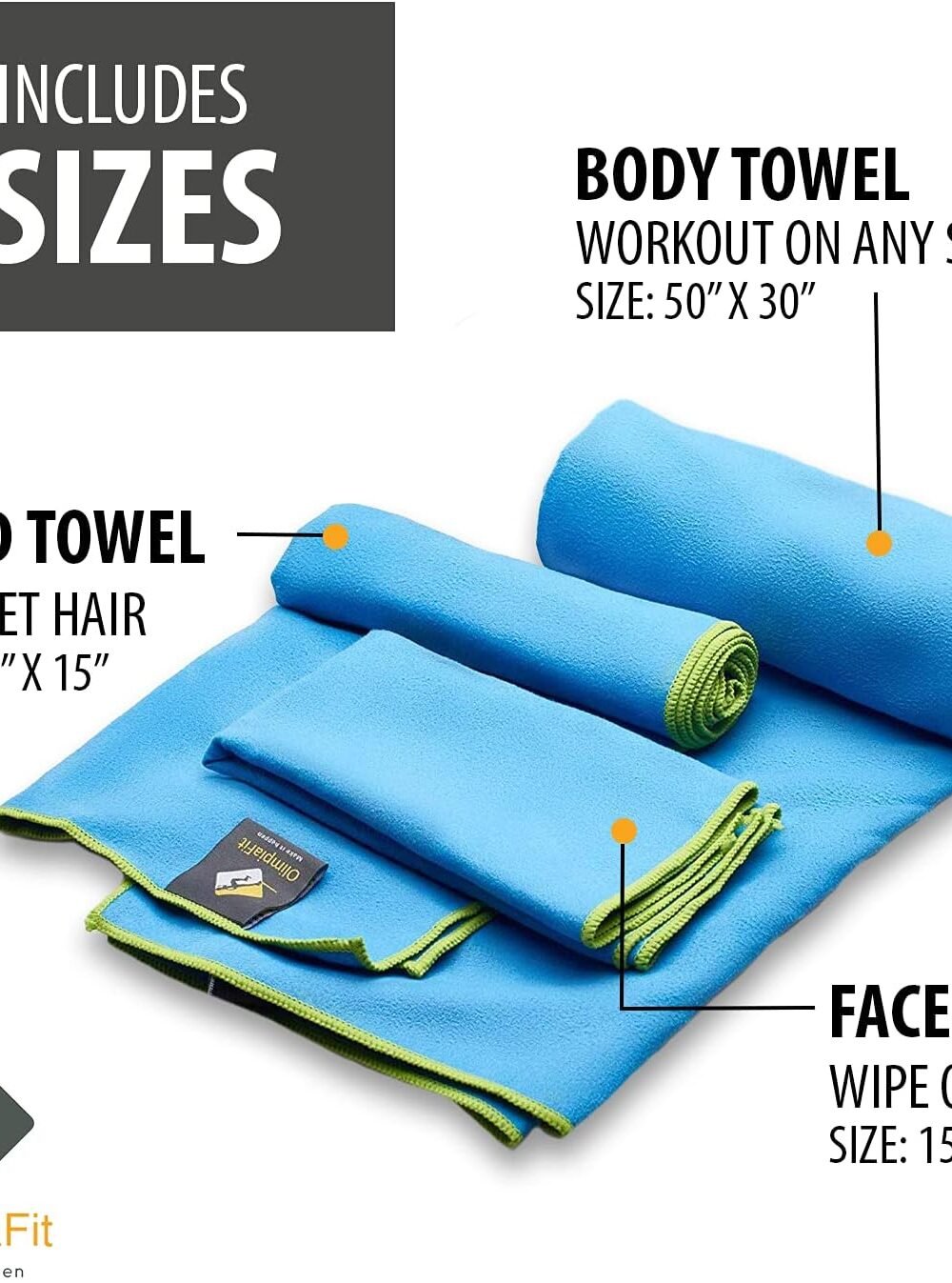 Olimpiafit Quick Dry Lightweight Microfiber Wel Set - Image 3