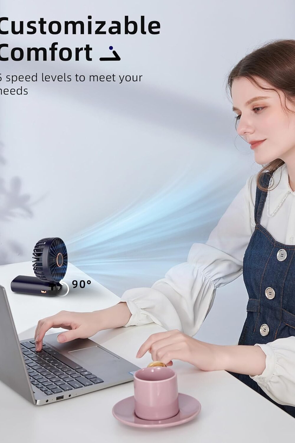 Koonie Portable Handheld Fan - Rechargeable djustable 3 Koonie Portable Handheld Fan - Rechargeable Djustable - Image 3