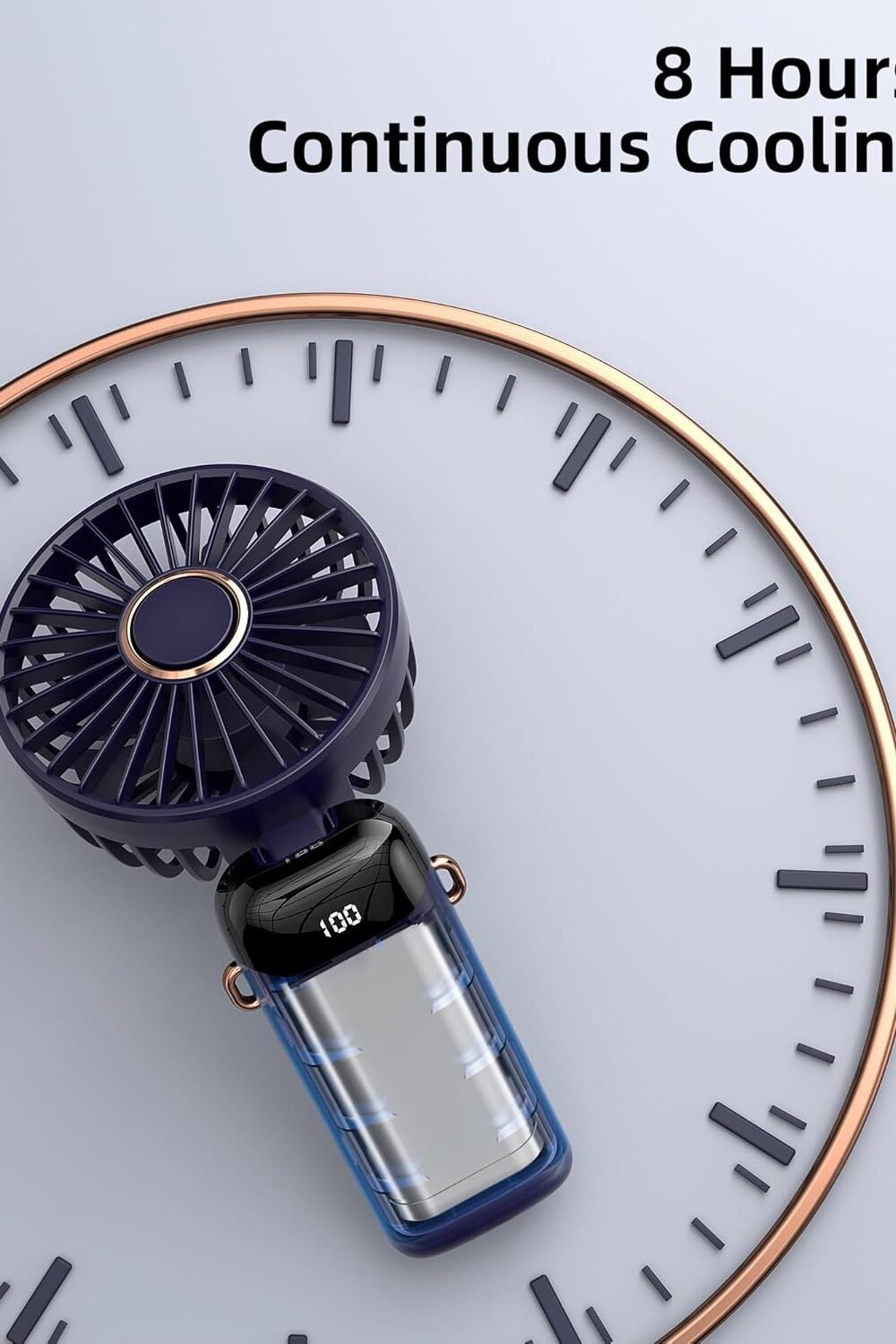 Koonie Portable Handheld Fan - Rechargeable djustable 5 Koonie Portable Handheld Fan - Rechargeable Djustable - Image 5