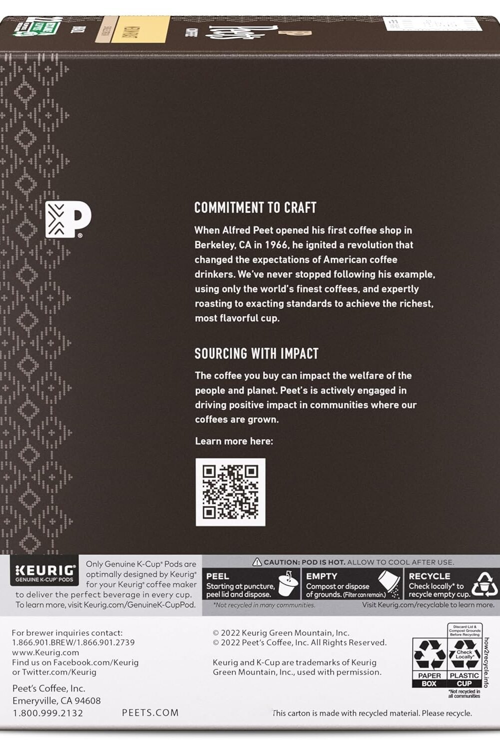 Peet'S Medium Roast K-Cup Pods - % Rabica Coffee - Image 3