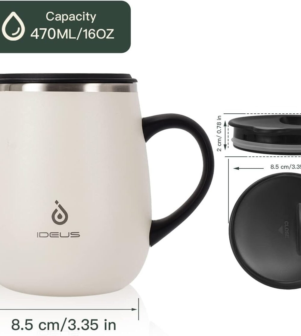 Insulated Double Wall Coffee Mug - Oz Staless Steel - Image 3