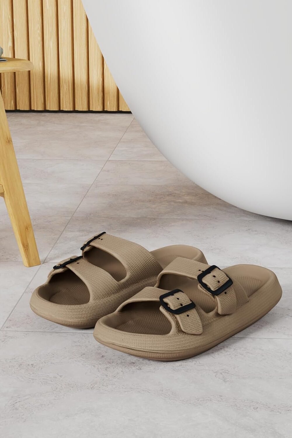 Weweya Djustable Double Buckle Sandals - Unisex Pillow Slipp - Image 2