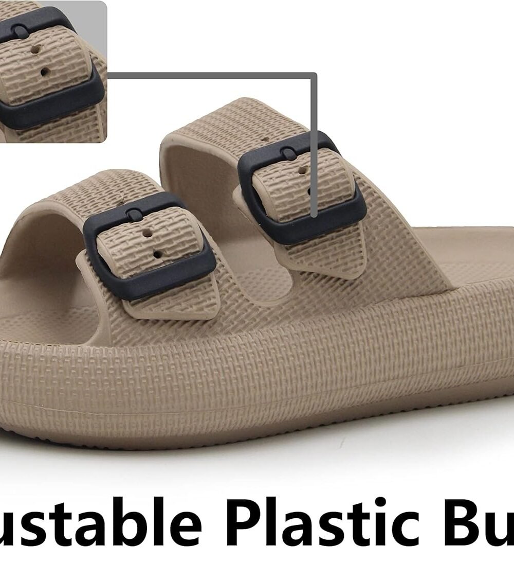 Weweya Djustable Double Buckle Sandals - Unisex Pillow Slipp - Image 3