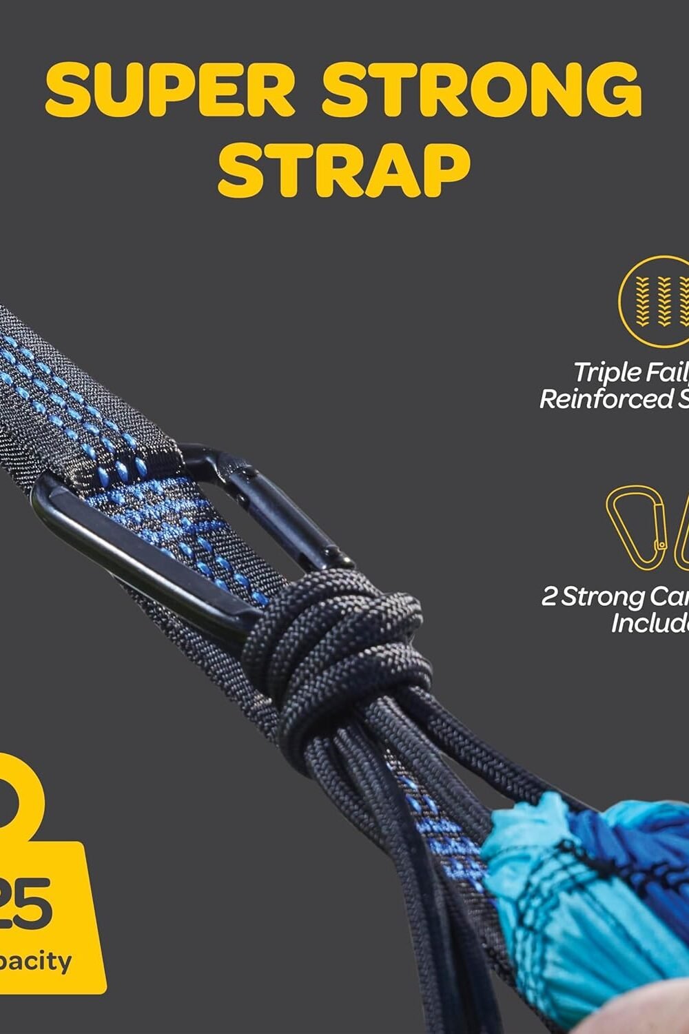 Durable Nylon Hammock Chair - Portable Lightweight - Image 4