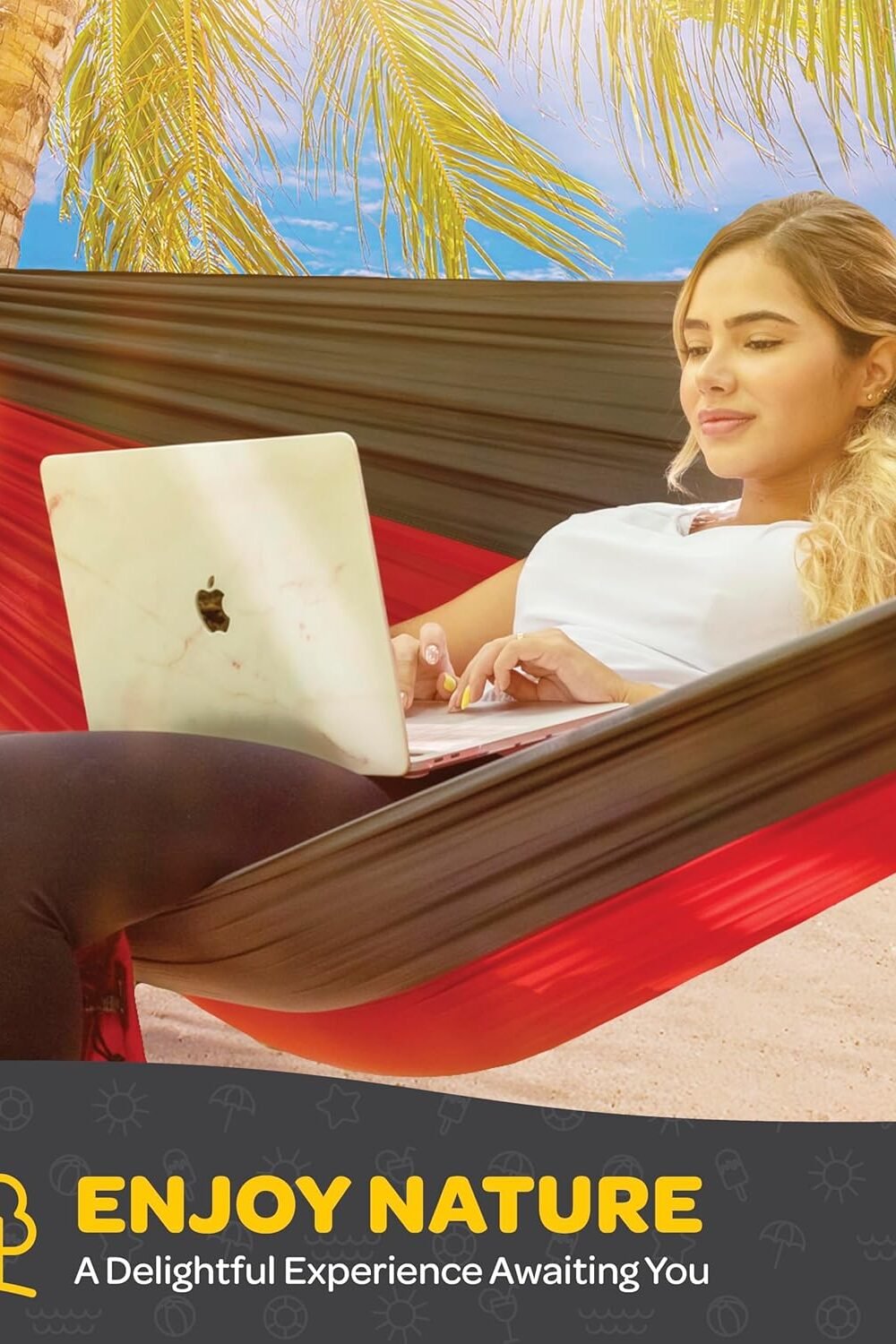 Durable Nylon Hammock Chair - Portable Lightweight - Image 5