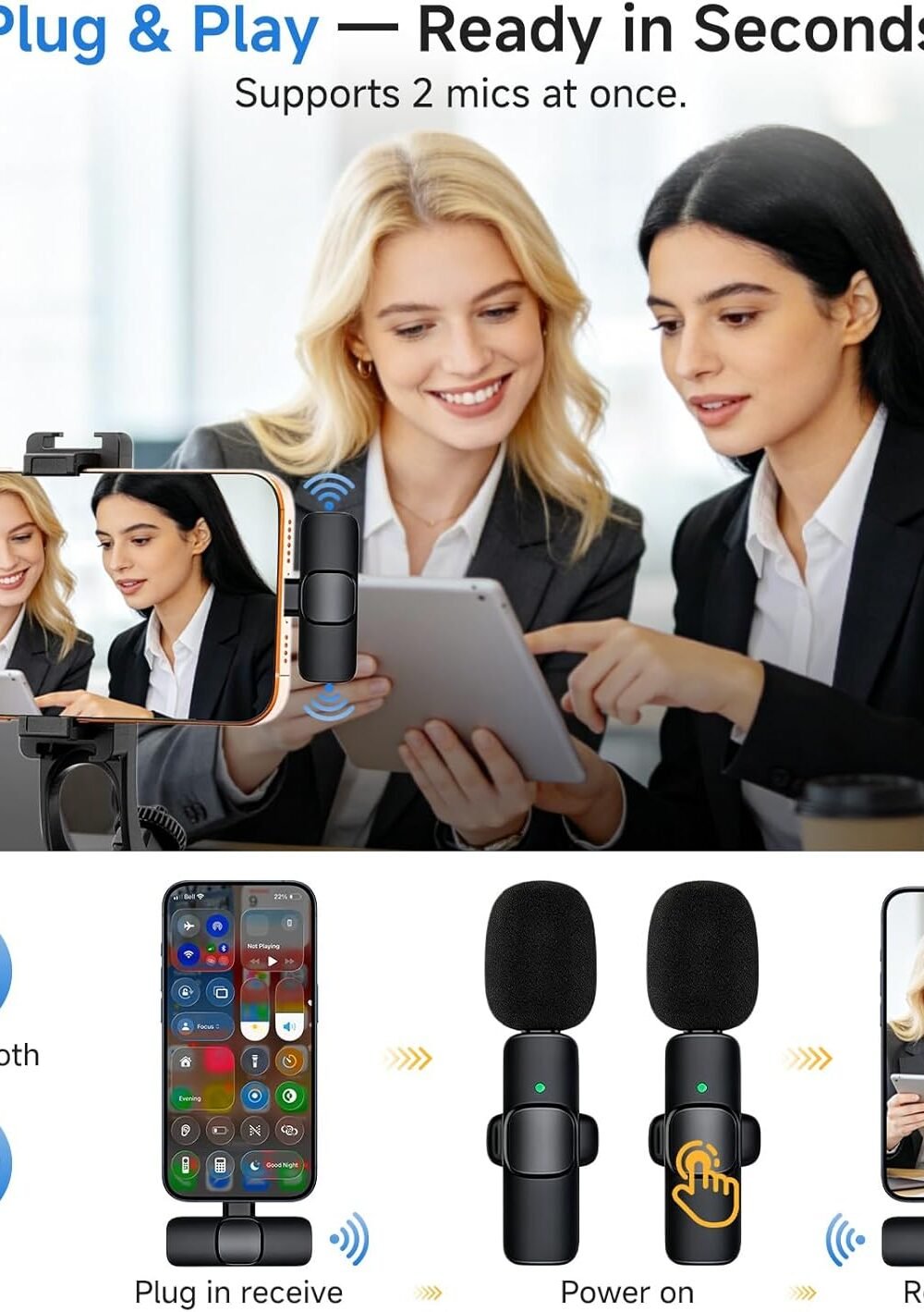 Vlog Kit Iphone Ndroid With Light Mic - Image 8