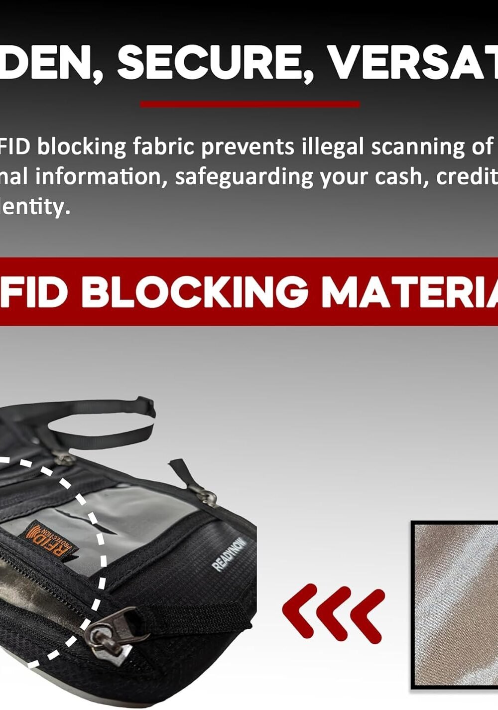 Vel Rfid Neck Wallet Passport Holder - Lightweight Secure - Image 4