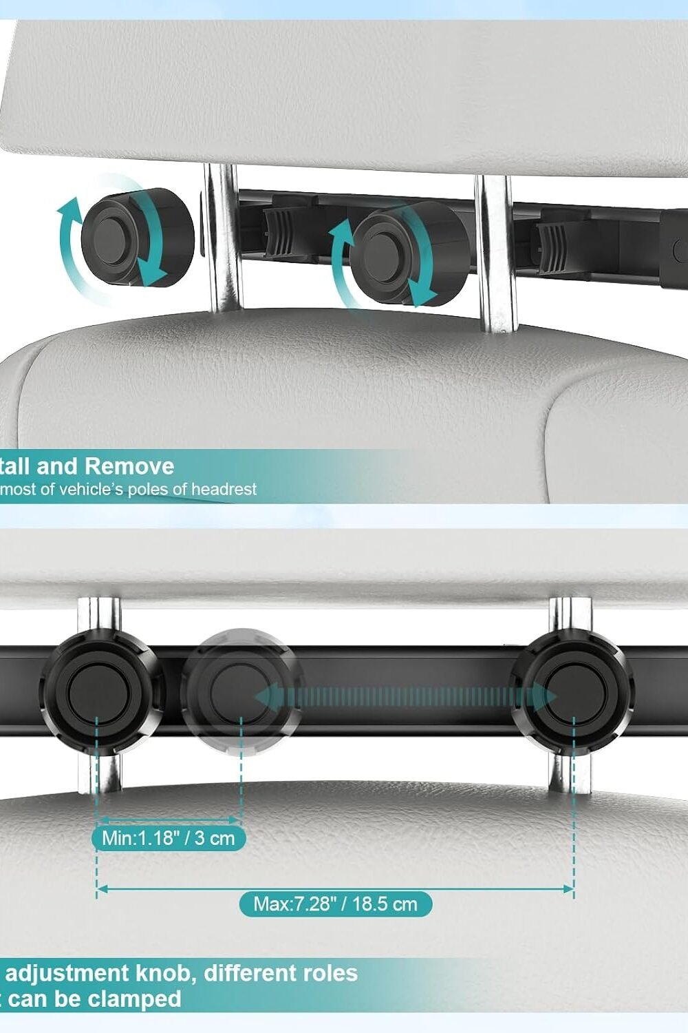 Foldable Car Headrest Camera Holder Gopro Dslr - Image 3