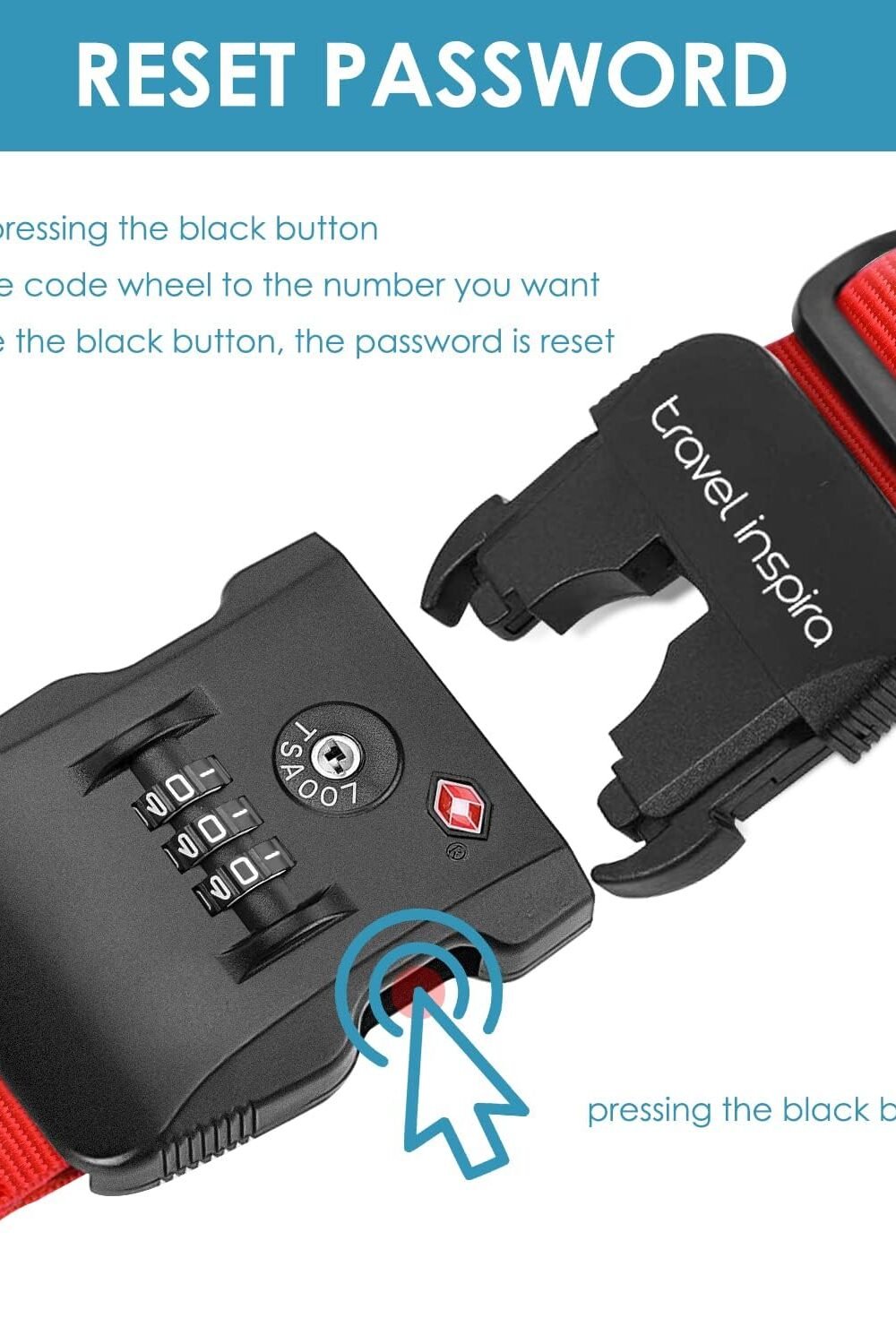 Vel Inspira Djustable Luggage Straps With Ts Lock - Image 9