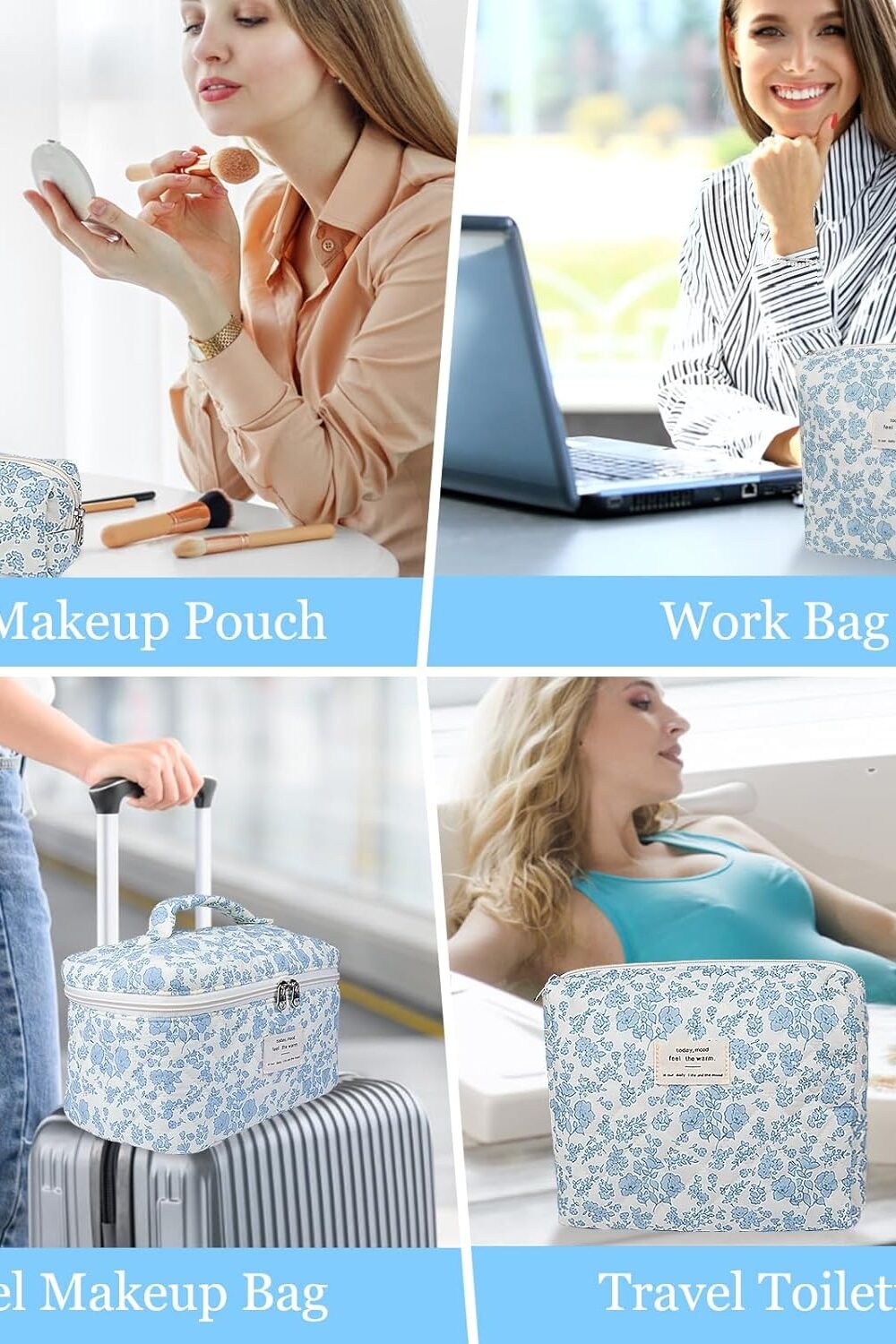 Large Floral Makeup Bag Set Women - Image 6