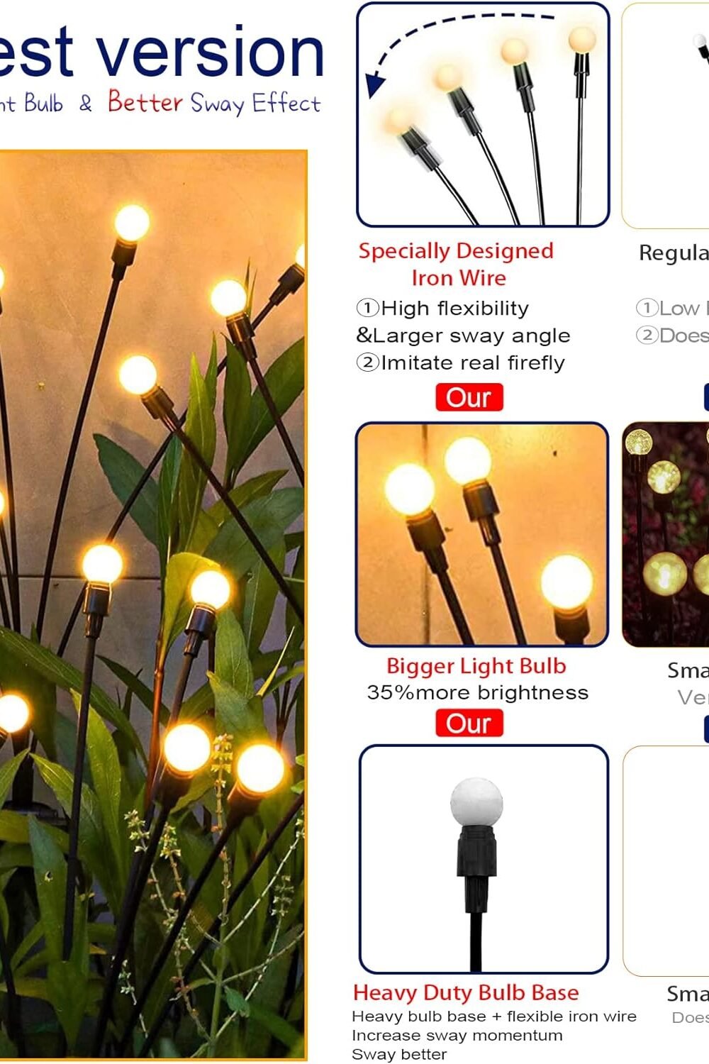 Upgraded Tonulx Solar Garden Lights - Warm White - Image 3