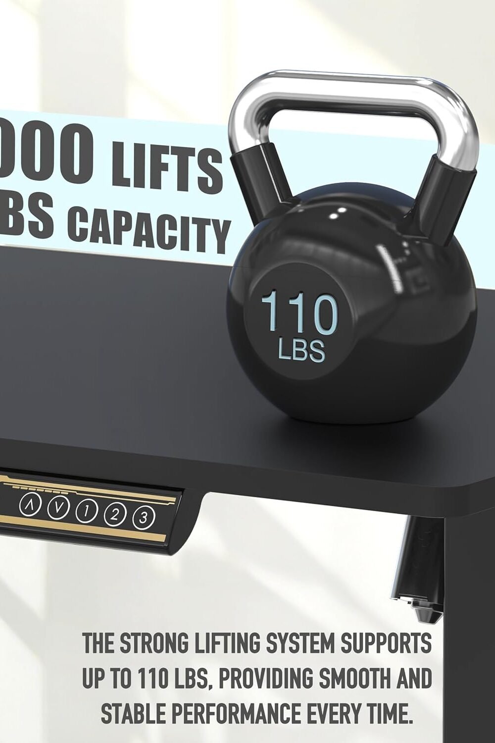 Mobile Electric Height Djustable Sit Stand Desk With Drawer - Image 7