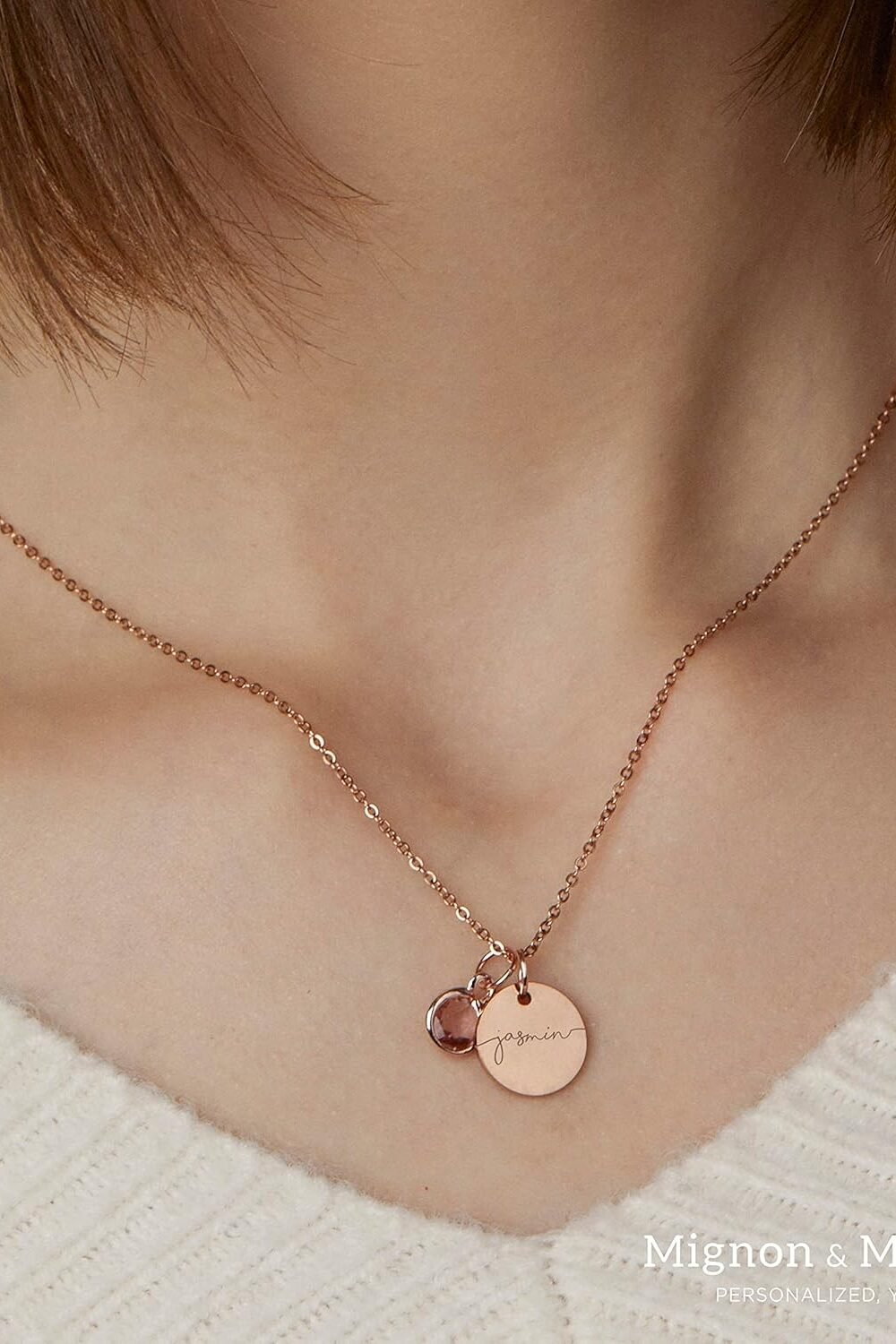 Personalized Gold Plated Name Necklace Moms - Image 4