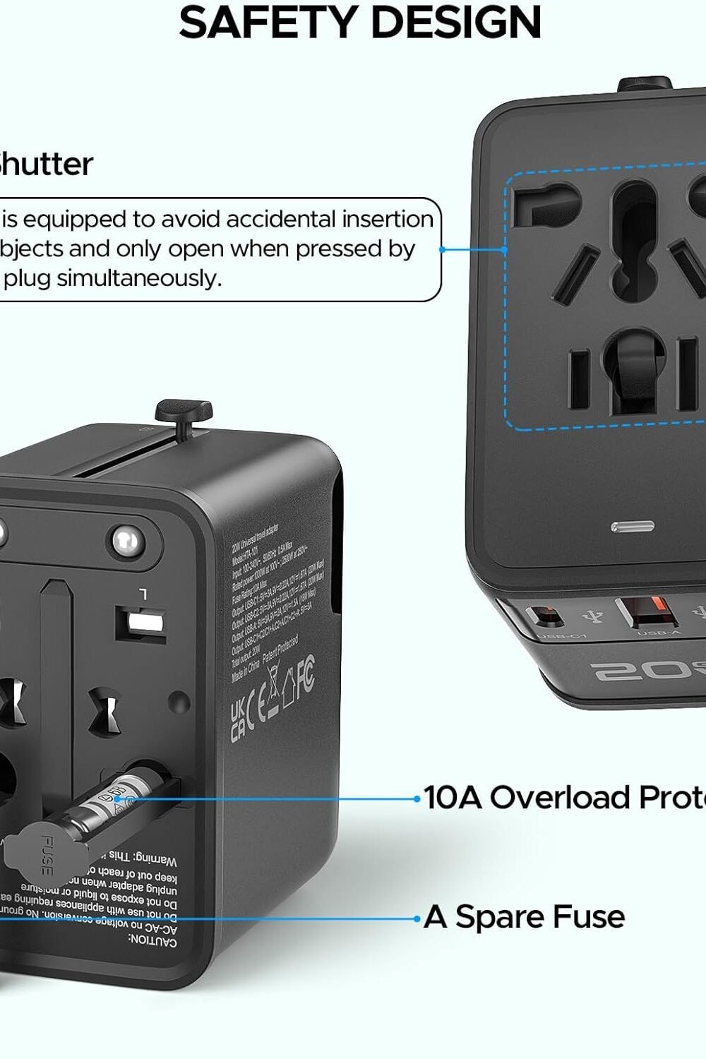 Universal Gan Avel Dapter - Worldwide Usb Charger - Image 5