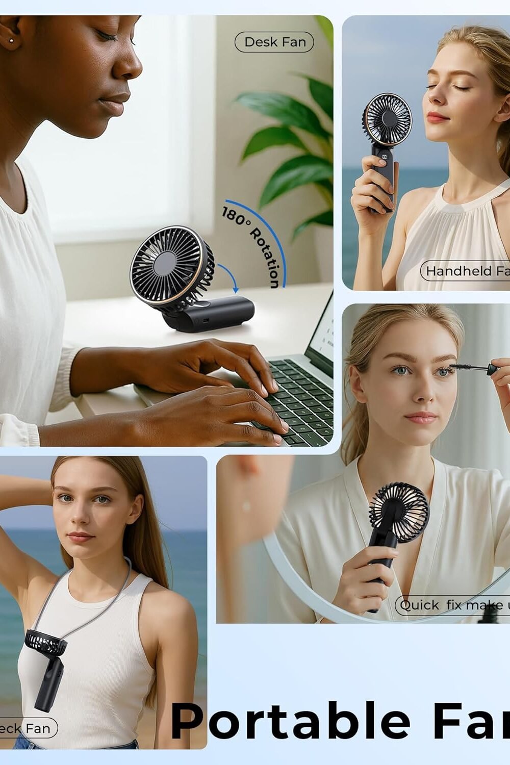 Rechargeable Portable Handheld Fan With Djustable Speed - Image 7
