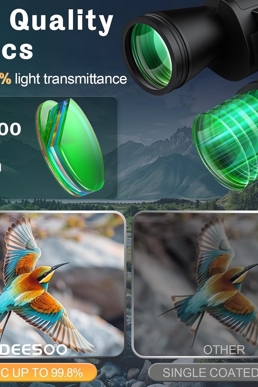 High Powered Hd Boculars Dults - Low Light Vision - Image 4