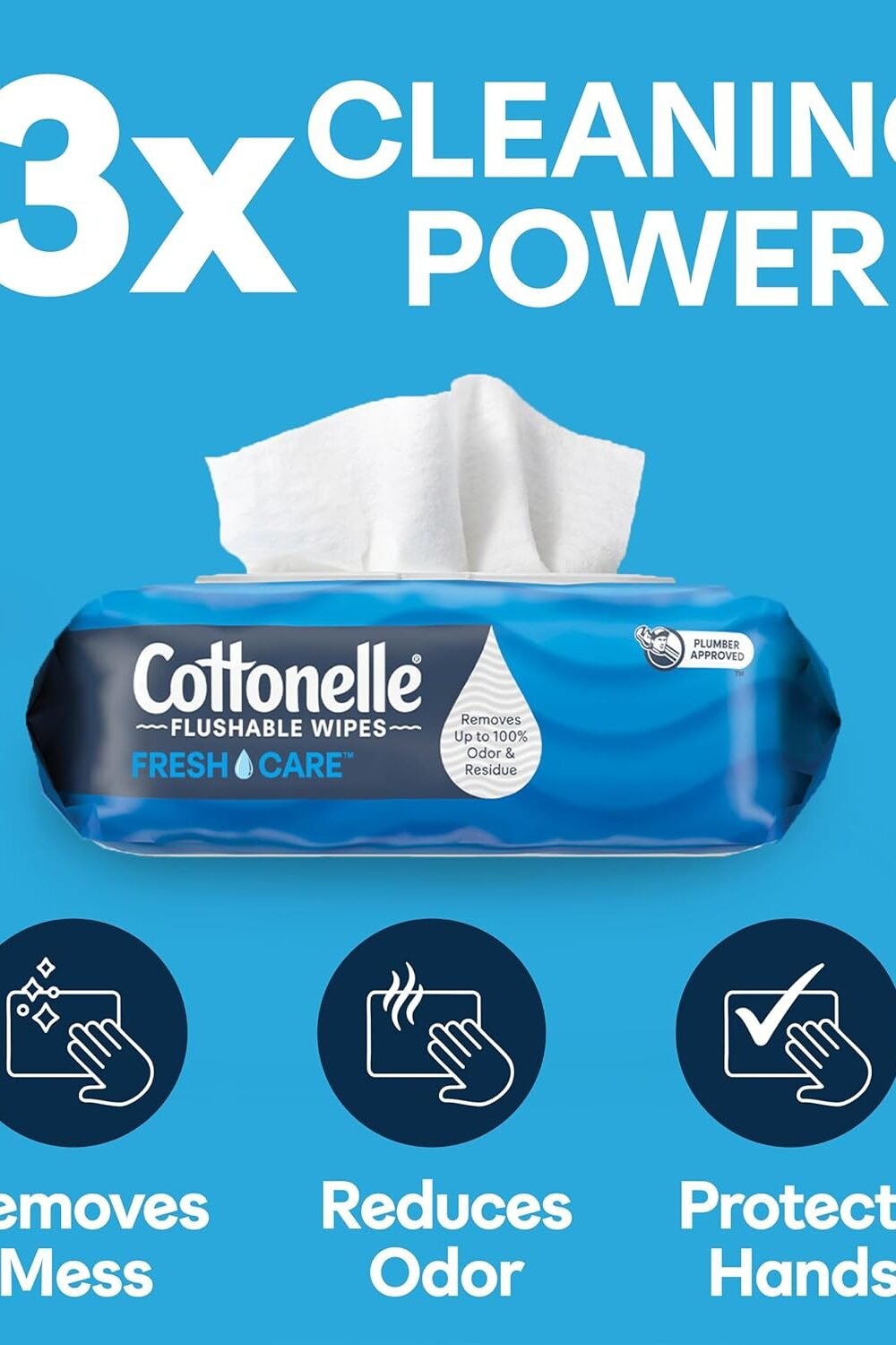 Cotnelle Flushable Wet Wipes - Fresh Feel, Dult Size - Image 10