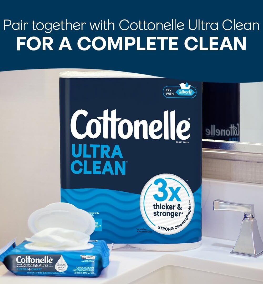 Cotnelle Flushable Wet Wipes - Fresh Feel, Dult Size - Image 11