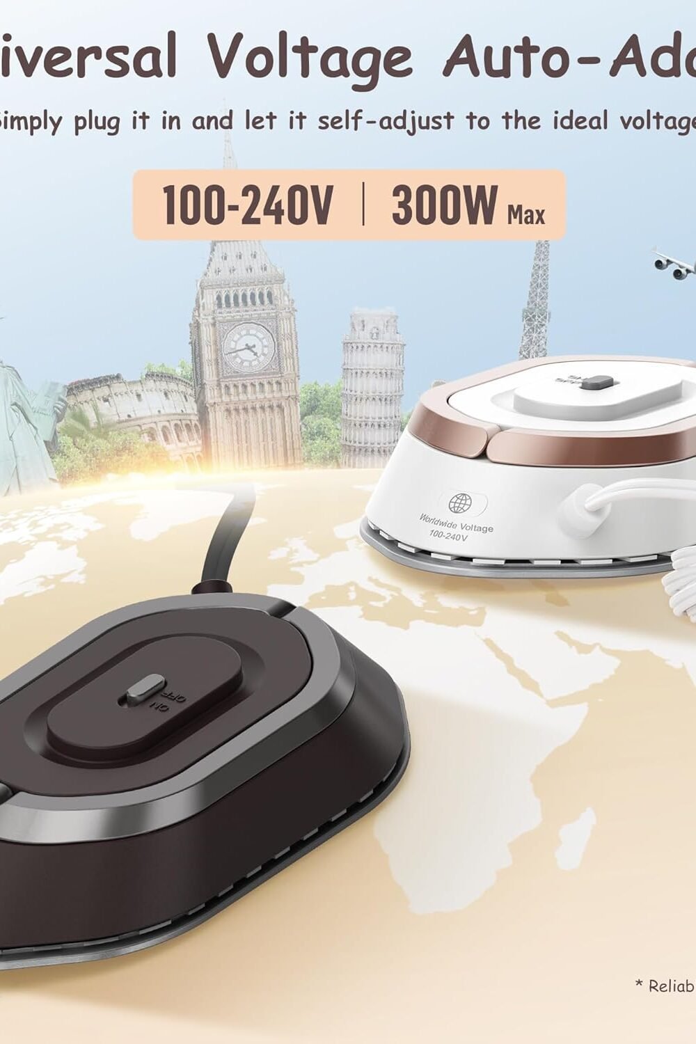 Newbealer Iron - Global Voltage, Lightweight Ceramic Solepla - Image 3