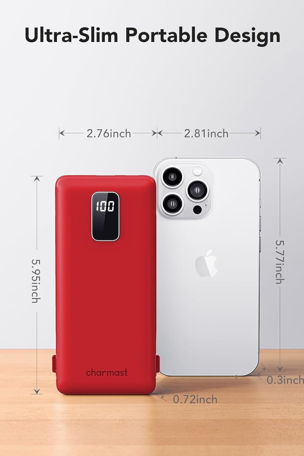 Charmast Portable Charger With Built- Cables - Slim Power Ba - Image 5