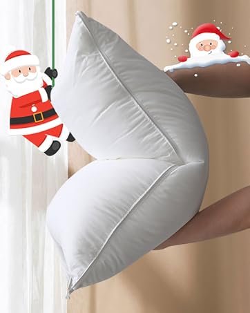 Standard Size White Goose Down Pillows - Soft Support 588