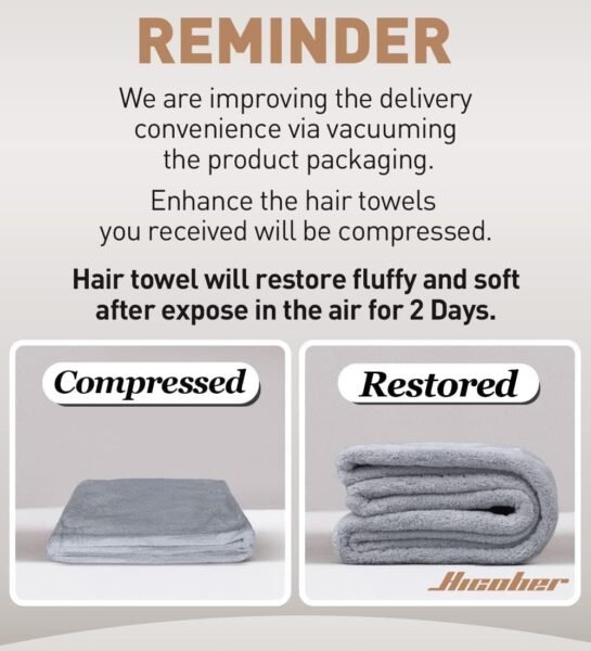 Hicober Quick Dry Microfiber Hair Wrap - Soft Turban Women 8 Hicober Quick Dry Microfiber Hair Wrap - Soft Turban Women - Image 8