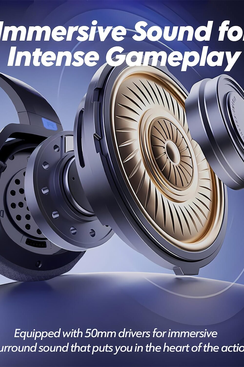 Nubwo Wireless Gamg Headset With Mic - Blue - Image 5