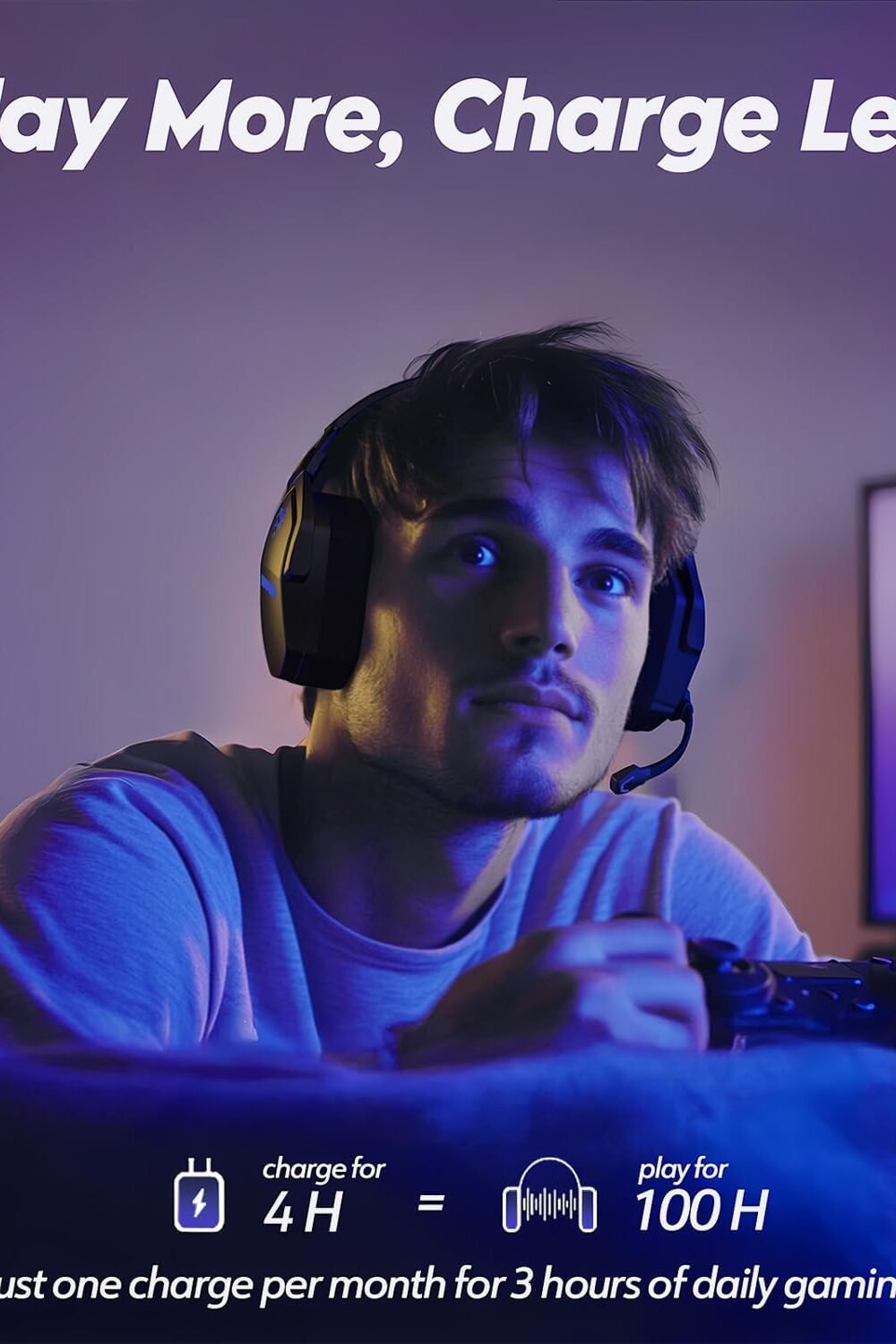 Nubwo Wireless Gamg Headset With Mic - Blue - Image 6