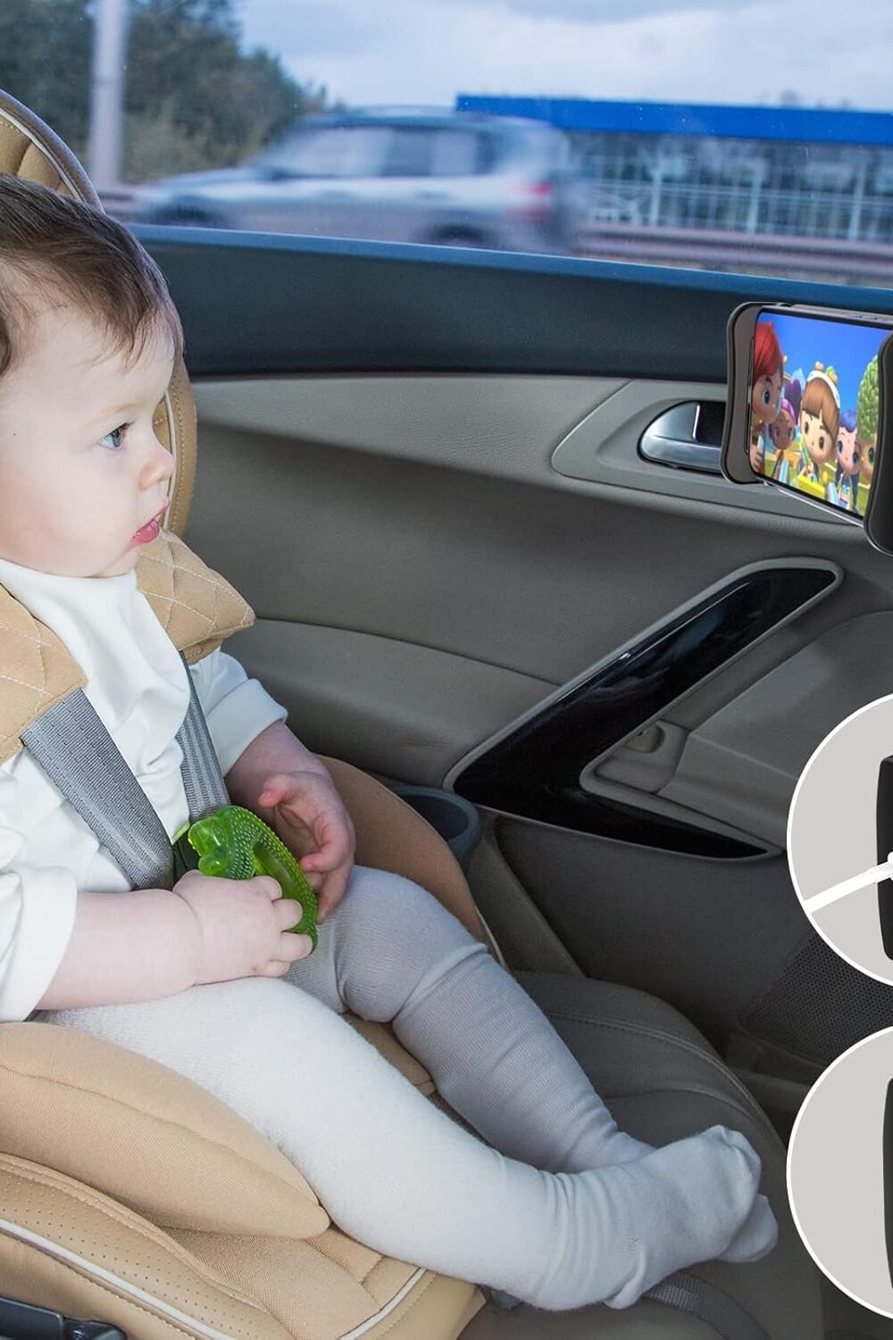 Djustable Car Headrest Phone Tablet Mount - Image 7