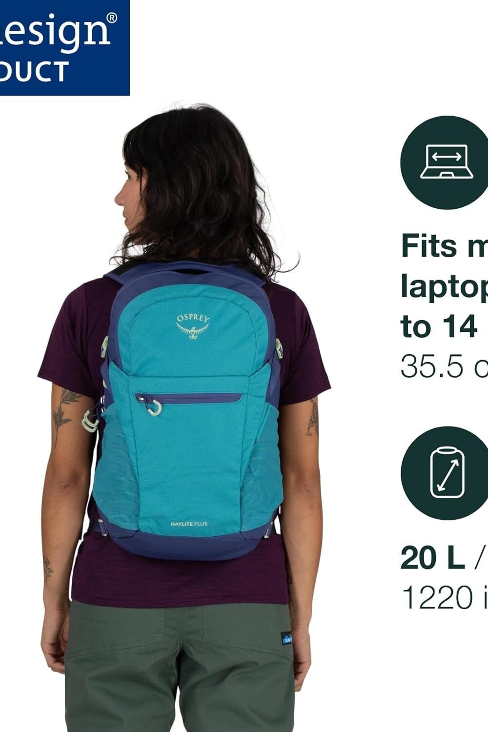 Osprey Daylite Plus Commuter Backpack - Lightweight Versatil - Image 3