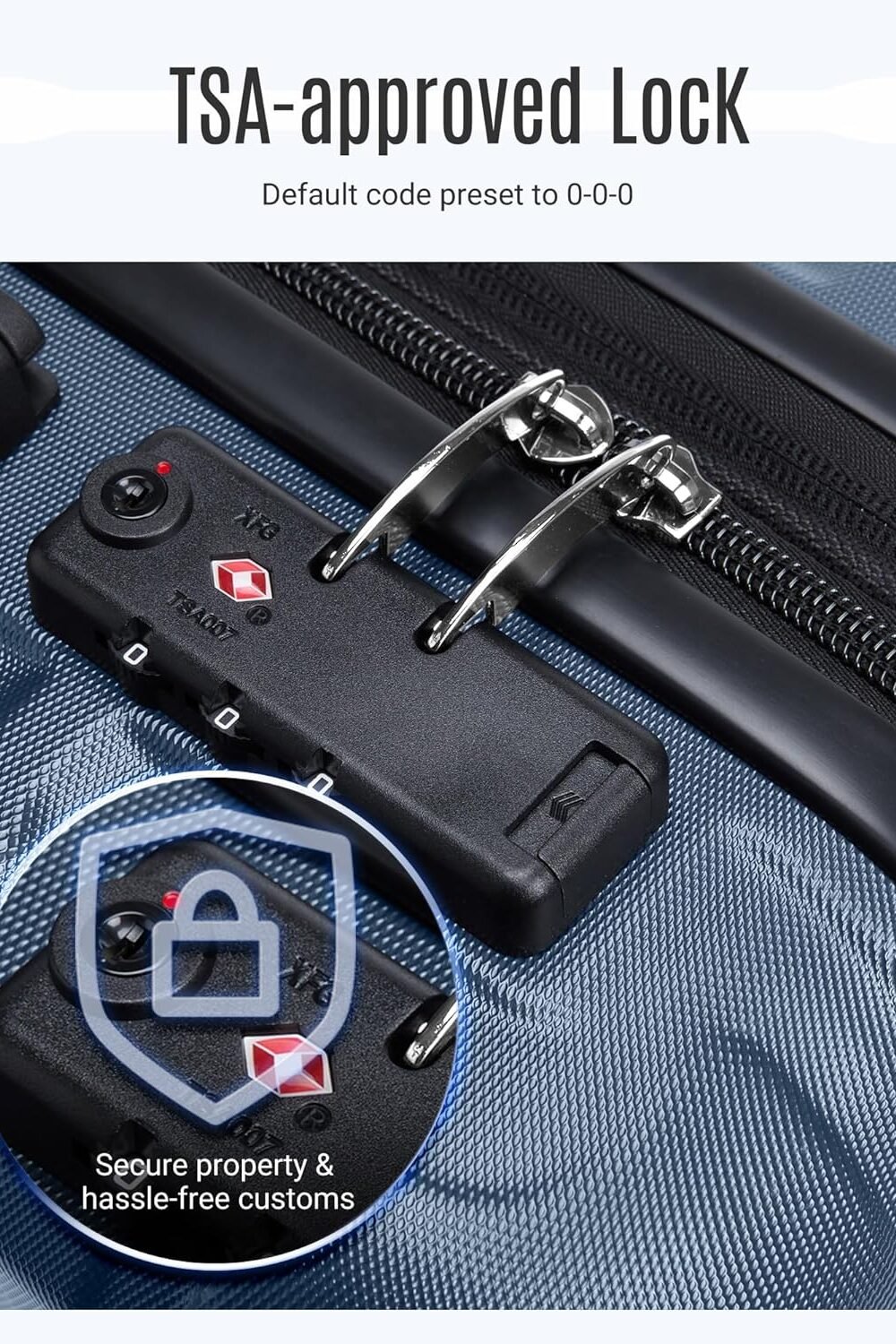 Durable Light Flight Luggage Set - Piece Hard Shell Suitcase - Image 5