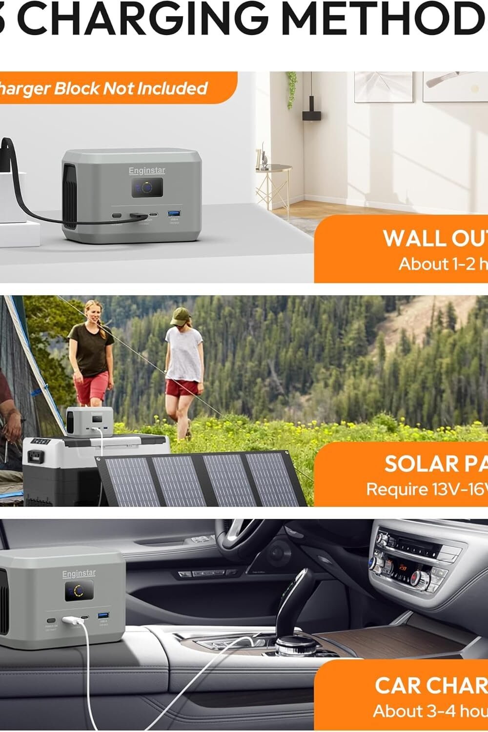 Engstar Portable Power Station - Solar Generar Campg Emergen - Image 3