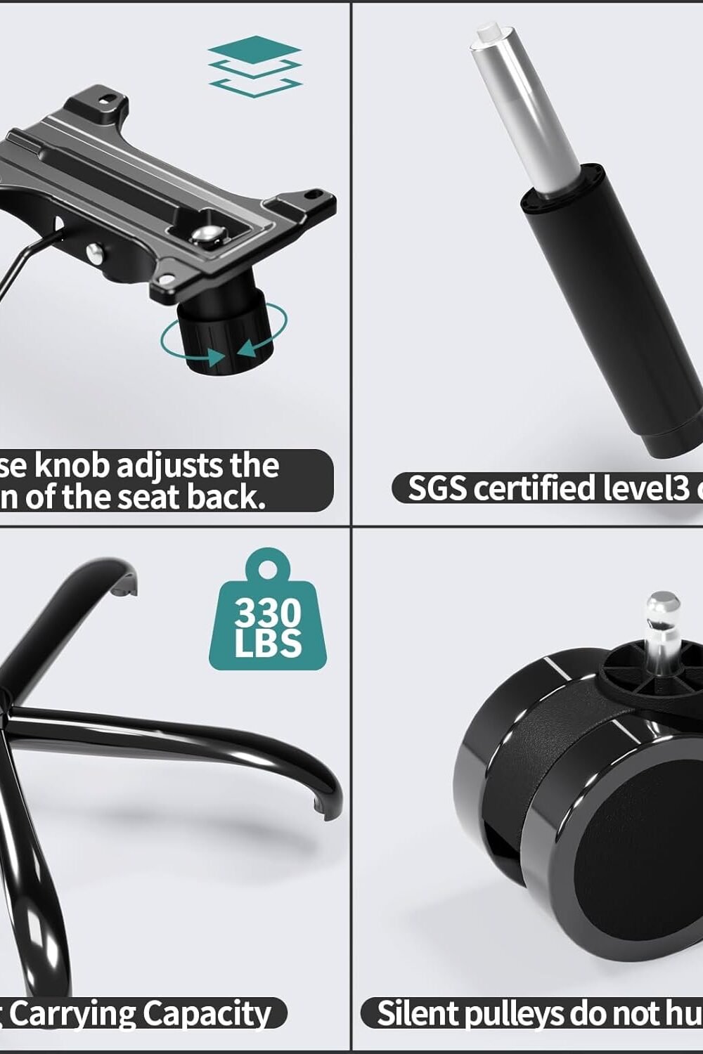 Ergonomic High Back Office Chair - Comtable Mesh Desk Chair - Image 7